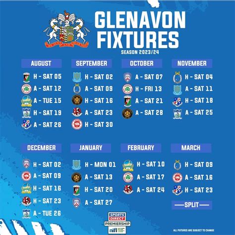 glenavon fixture list.